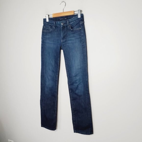 Fidelity Jeans Rev Straight Leg Mid Rise Bowery Dark Blue 24 - Picture 2 of 12